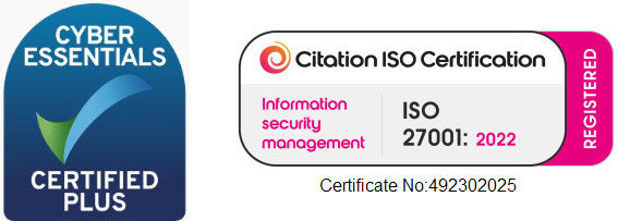 ISO 27001 2022 and CE plus accredited